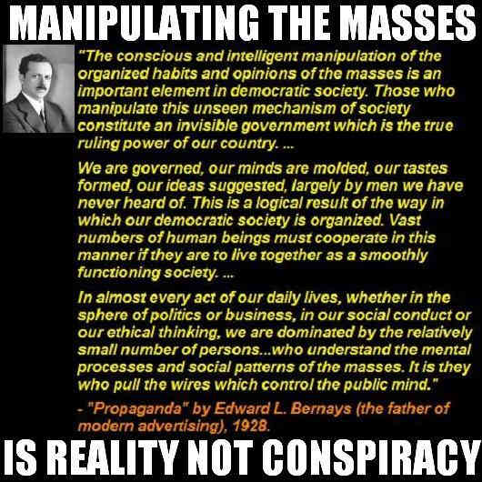 These people know very well how to control human consciousness. They've been doing it quite a long time. Food, water, energy, clothing, health care, education, marketing, etc. The evidence is all over the place, everything is backwards from progress.