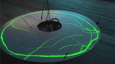 Artist Ollie Palmer has created a machine to control the way synthetic pheromone directs ants - hoping this way to stage an 'ant ballet'