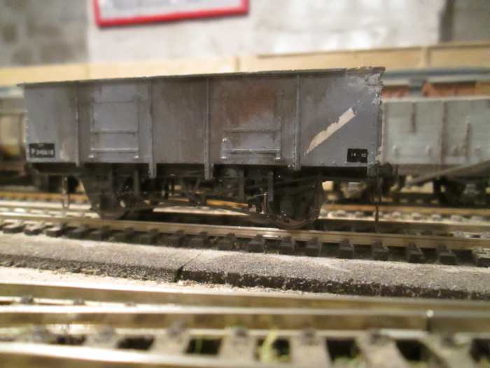 Private Owner 21 ton mineral wagon for coal traffic that originated in the Western Region - some wagons ended up all over the place (a Dapol model, I think - I've weighted the wagon where the name showed on the underside)