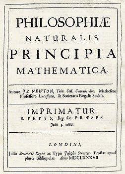 Fig. 2. "Principia", one of the most famous scientific books ever. Newton waited for decades to publish his discoveries.