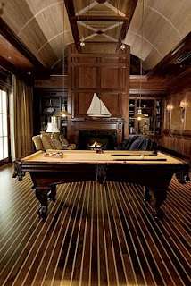 Teak Floor Mimic MaritimeElite Family Room Billiard Room with Nautical Floor and Extensive Wood Flooring