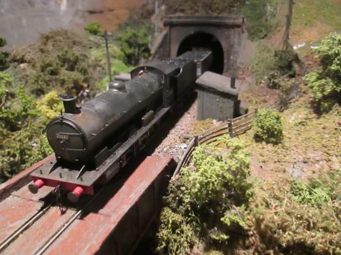 Q6 63443 of 51G Haverton Hill leaves the tunnel on the Down side, at the approach to Ayton Row with her coal working