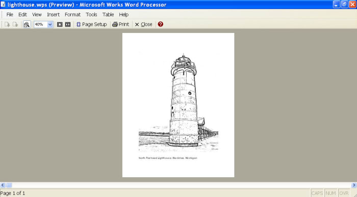 Preview your document before saving to make sure the image and text are properly centered on the page, both horizontally and vertically.