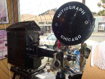 The motiograph was a 35mm silent film hand-cranked projector. Each reel of film ran for up to 10 minutes.