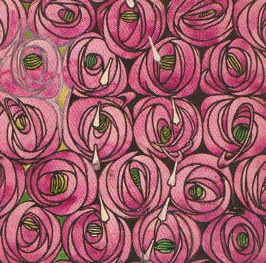 Mackintosh Roses - these became a sort of logo for Mackintosh and were used in furniture design, murals, illustrations and on printed materials as well.