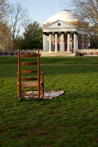 Old-fashioned wooden rocking chairs were originally made as outdoor rocking chairs for the garden or lawn.