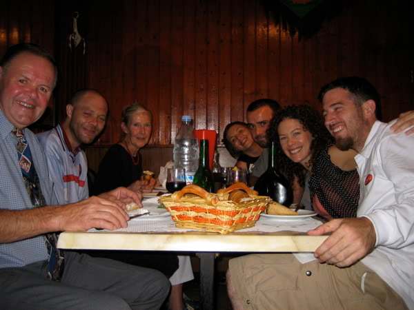 Hands Above the table in France