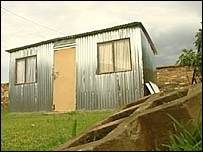 Many poor South Africans still live in Shacks, and these are the updated-type, but they are still shacks, made of corrugated iron