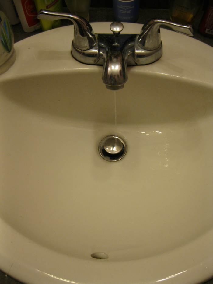 Homeowners can usually easily fix a dripping faucet by replacing a worn out washer.