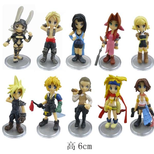 This photo shows up a lot on eBay listings and occasionally on Amazon. DO NOT BUY. The paint jobs are missing all kinds of details (Easiest to spot: Tidus' shoes should be yellow and black, not just black.)