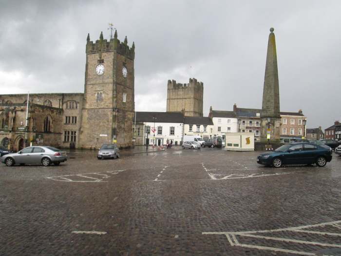 Richmond Market Place with the church that houses the Green Howards' Museum on three floors