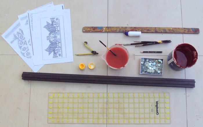 Indian tribal wall art ingredients can be easily sourced from local shops anywhere in the world