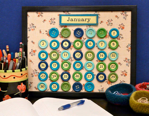 Perpetual Button Calender