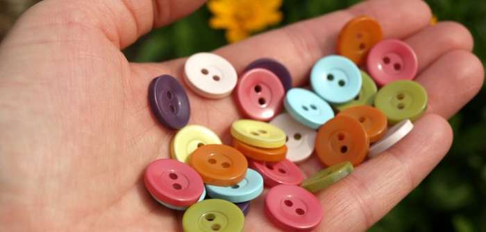 Spray Painted Buttons