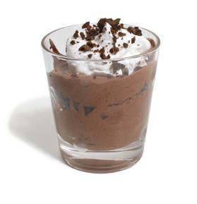 Here is a delightful picture of a regular chocolate mousse. Just add that mocha (coffee) flavor and lessen the whipped cream and you have one delicious dessert!