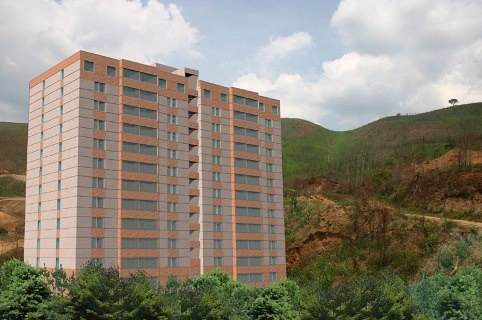 Alternately, if you cannot afford a home, you might rent from a landlord who has a huge mortgage on a housing complex like this. The same rules of credit apply here as in a single family home.