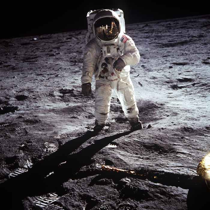 Considered one of the finest photos taken during the Apollo 11 mission. This photo of Buss Aldrin was captured by Neil Armstrong. You can make out his reflection in the helmet of Aldrin.