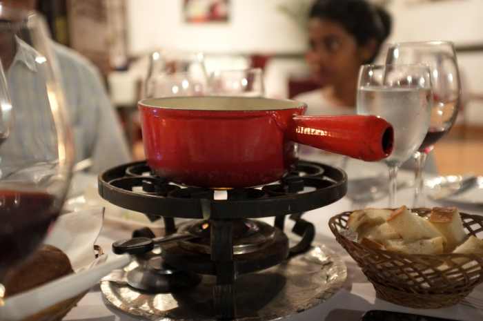 a fondue pot is ideal to use as a portable heat source for your air freshener. Substitute the pot with a dish or bowl that is heat resistant and put your infused water in it and keep at a low heat after it has been boiled.