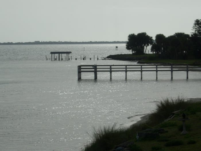 The Salt Water Fishing Flats of Palm Bay in Brevard County Florida. This is behind the famous Seafood restaurant called The Shack situated on highway #1 south of Melbourn Fl.This was my front yard for a decade!