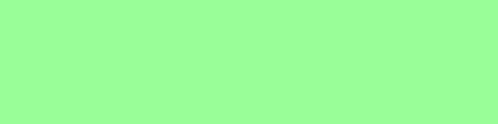 PALE GREEN 60% (R) :100% (G) : 60% (B) This is Green light with the addition of Red and Blue light in equal proportions, making the final tone paler, and closer to White.