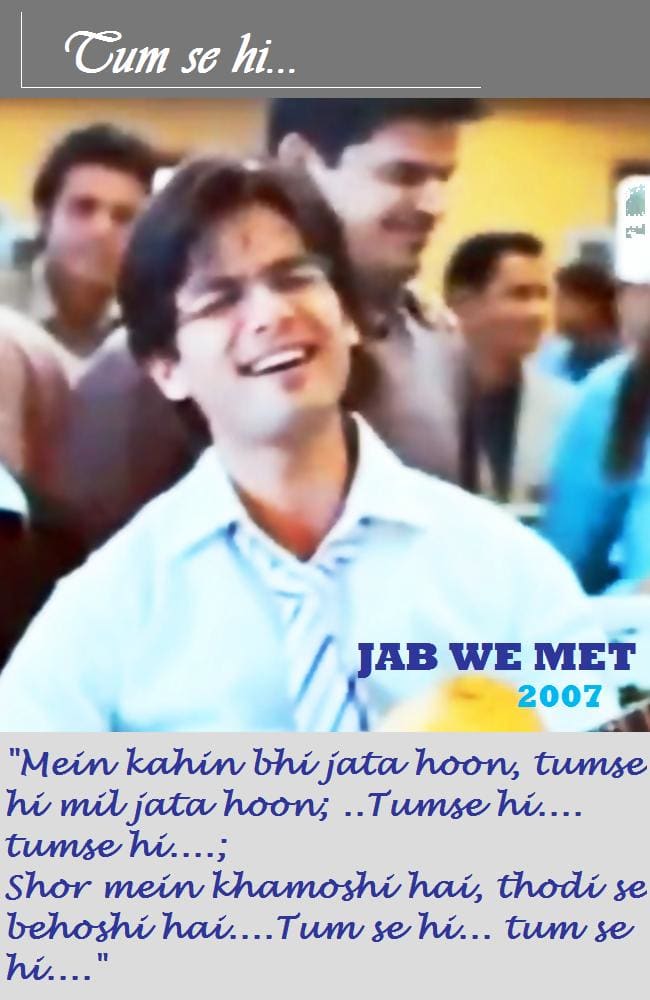 Shaihid Kapoor in Tum se hi - a tale of love can set you free from all cares and worries of this world