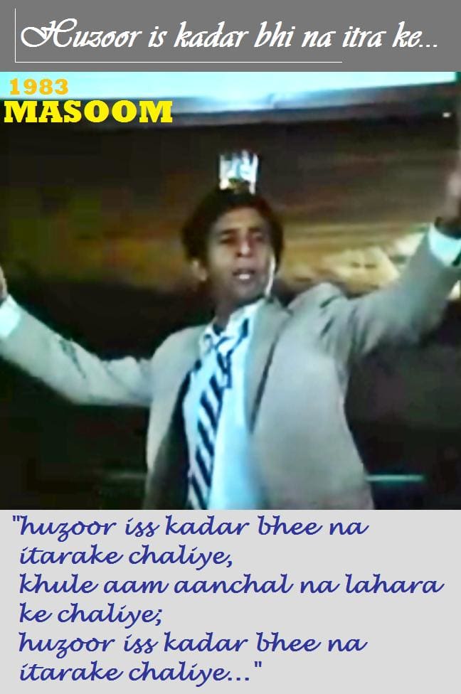 Naseeruddin Shah in Massom - A melodious depiction of upper middle class families trying to shun off their worries in company of friends