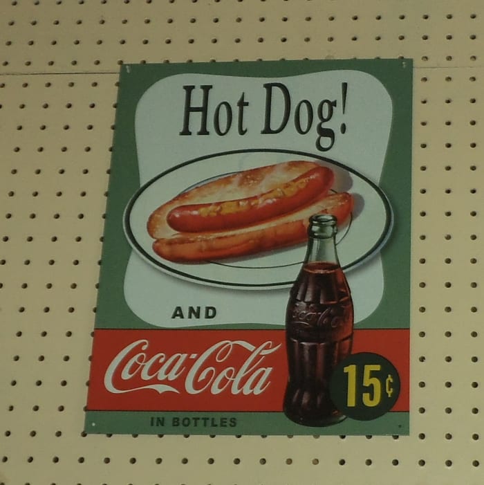 It's hard to imagine a Coke for just 15 cents (or maybe it's the hot dog that is 15 cents). Either way, quite a bargain by today's standards.