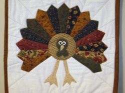 Here's a sample quilted Dresden Turkey from Dust Bunny Diva. See what I mean? It's the perfect project for neckties.