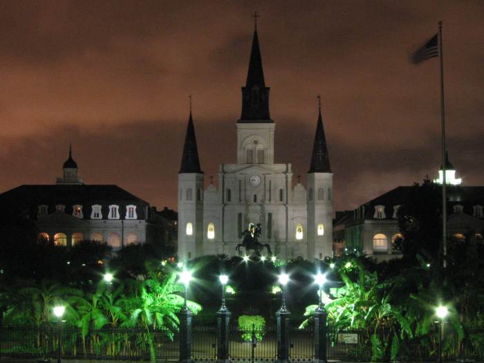 Saint Louis Cathedral, also known as the Basilica of St. Louis, King of France, has the distinction of being the oldest continuously operating cathedral in the United States.