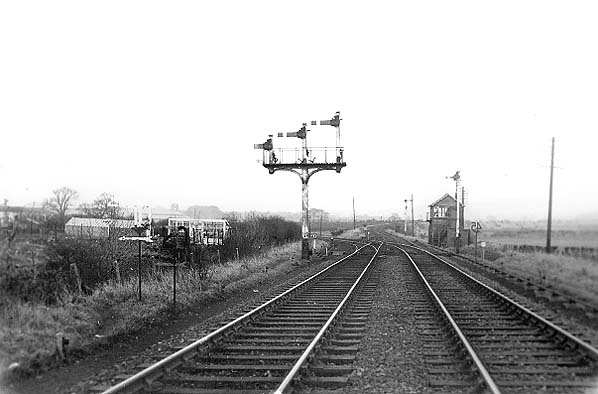 A view east of Hutton Junction. To the left is to Guisborough Station, ahead is Slapewath, Boosbeck and coastal East Cleveland