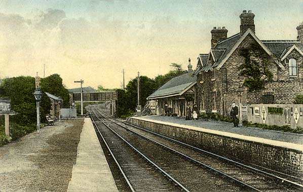 This is Pinchinthorpe Station in 1908 looking east towards Hutton Gate and Guisborough