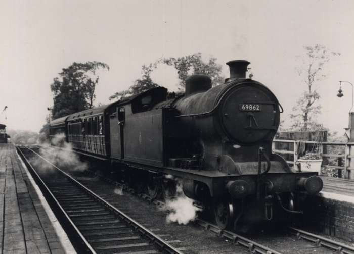 Class A8 69862 descends the bank from Nunthorpe into Ormesby Station, now considerably remodelled and renamed Marton due to the proximity of James Cook's birthplace nearby in Stewart's Park
