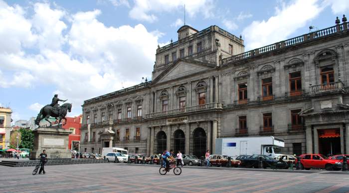 Facade of the Colegio de Mineria museum on Tacuba Street in the historic center of Mexico City. Photo taken July 9, 2009.