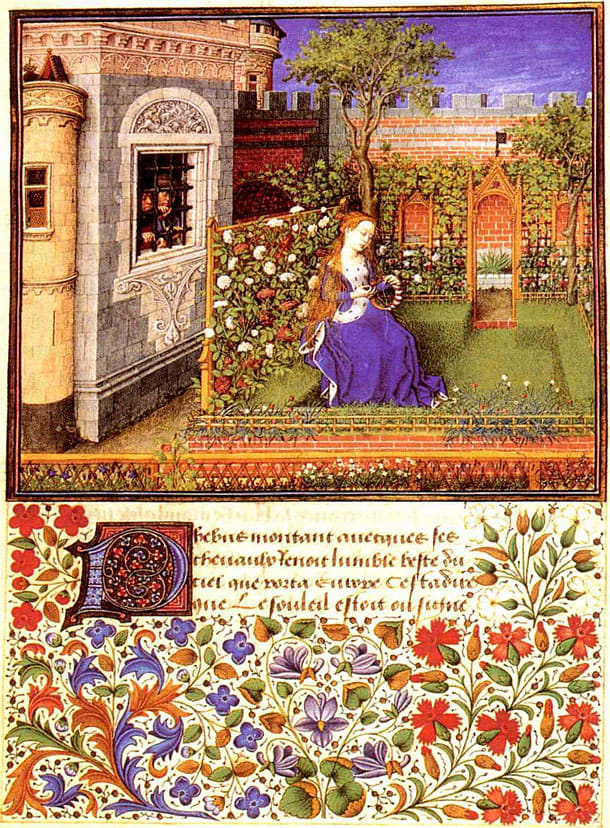 Original illustrated manuscript of "Teseida" one of Boccaccio's earlier poems.