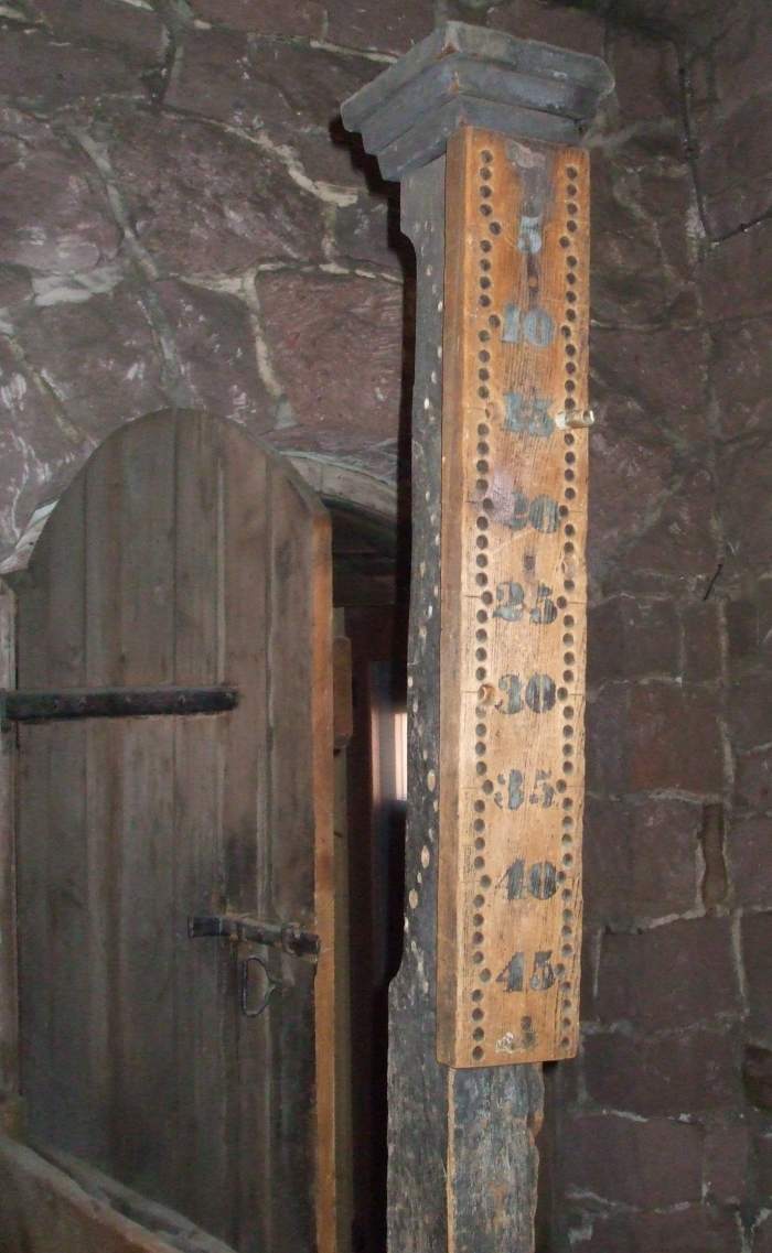 The record for how many charges of iron ore, limestone and charcoal were loaded into the cold blast furnace over a 12- hour shift. Left column is day shift, right column is night shift.