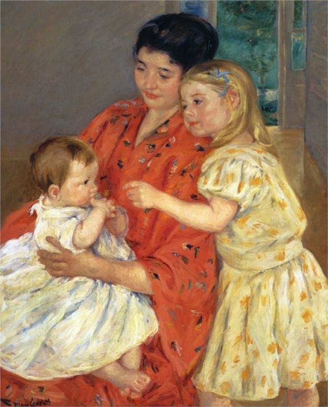 Painting of Mother with Daughter and Infant