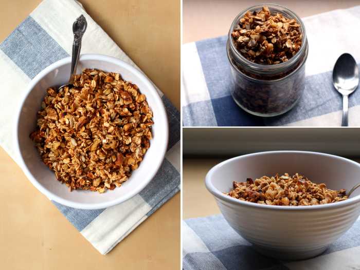 The Pancake Princess describes her granola as: "This perfectly-spiced, fantastically crunchy and addicting stovetop granola is the perfect way to keep your granola stocks full during the scorching months of summer."
