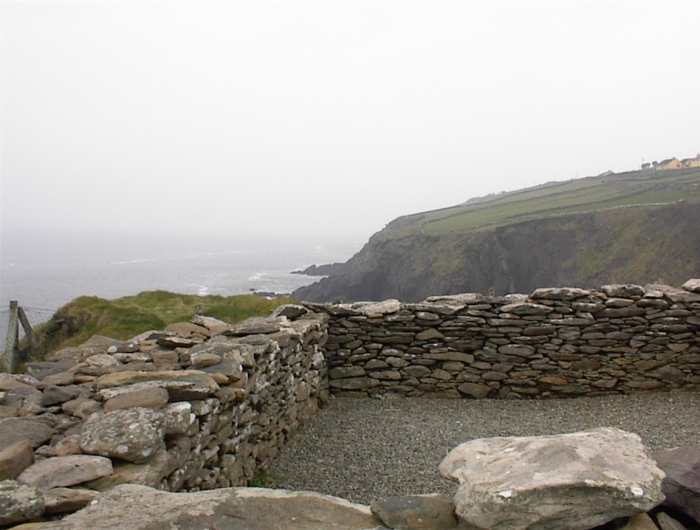 Ruins of a stone hill-fort that the Celtic Gaels built for defense.