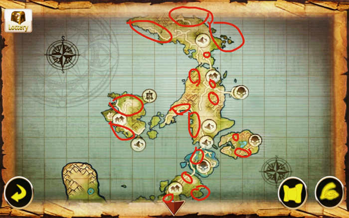 Whispering Islands light silver ore spawn map.