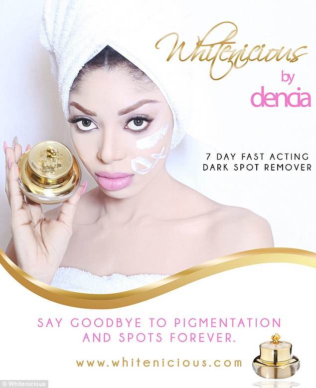 Whitenicious is an abomination': African pop star is accused of selling skin bleach with controversial pigment-altering cream