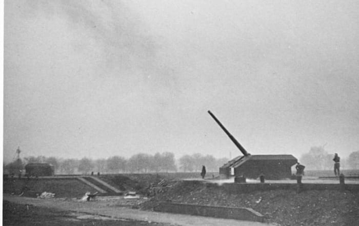 Anti-aircraft battery on Wanstead Flats - there were two, one each sited near either end