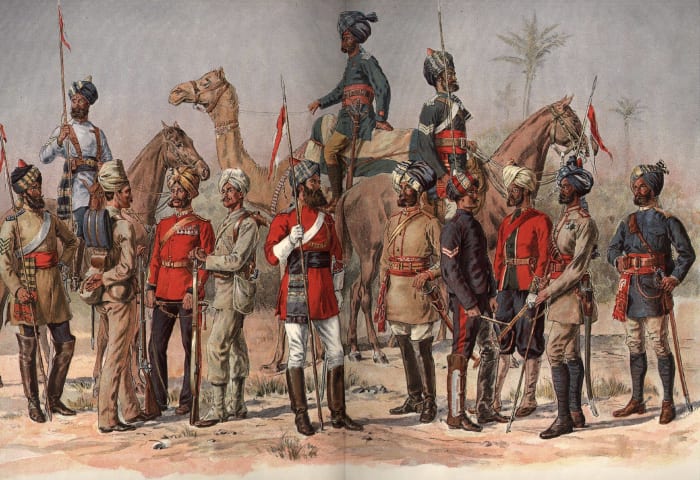 The Madras Army of the Presidency of Madras, belonged to the East India Company in British India. Native soldiers, known as Sepoys, provided much of the manpower that allowed the East India Company to rule India