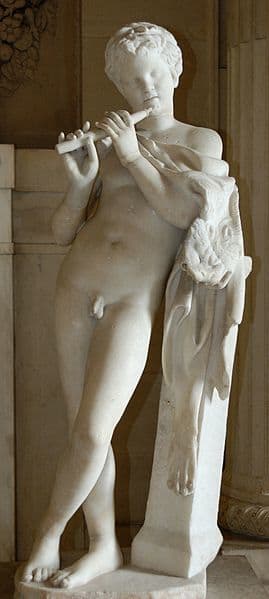 Young satyr playing the flute. Roman work of the 1st-2nd century CE . From Italy. Jastrow (2007) Released into PD