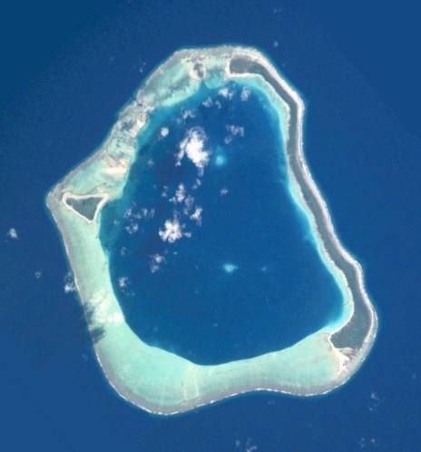 Mopelia, also known as Maupihaa, the atoll in the Pacific where Sea Eagle was wrecked in 1917.