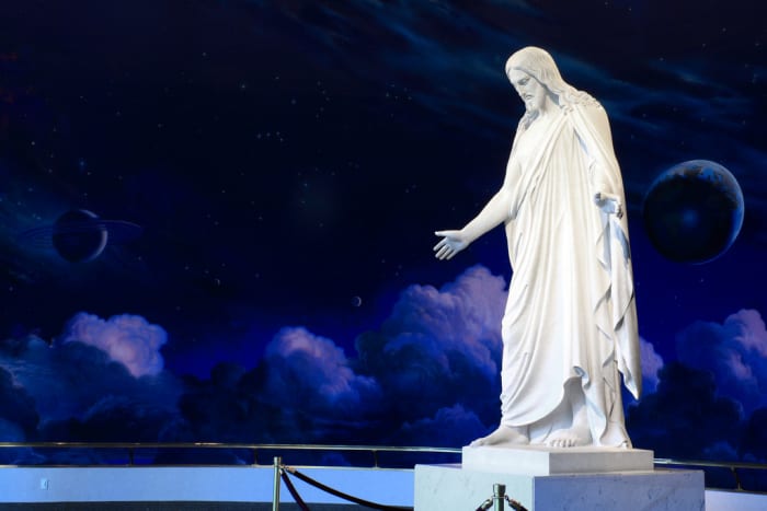 This Christus statue is housed on LDS Temple Square in Salt Lake City, Utah.