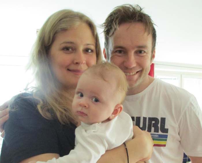 Parents are proud of their little baby