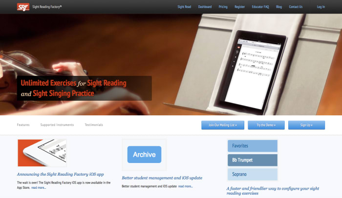 While the full version requires a subscription, they offer some materials for free. This great if you need something quick or have students that want to practice on their own. It's completely customizable for voice and difficulty.
