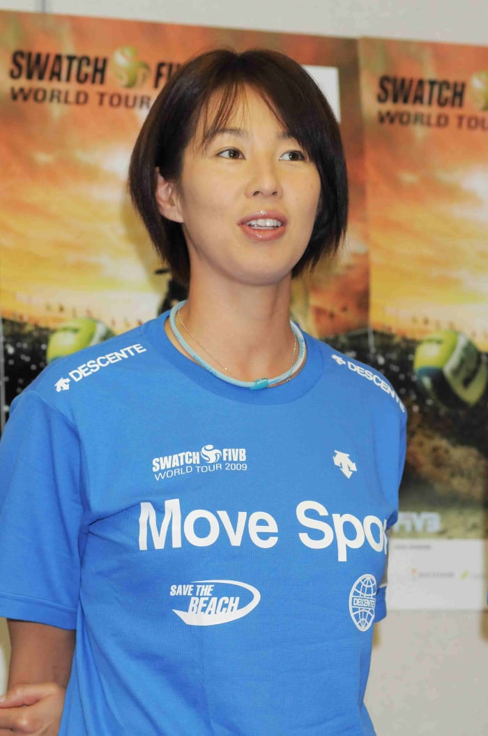 Beach Volleyball player Satoko Urata attends the Japan Open Technical Meeting for the FIVB Swatch World Tour.