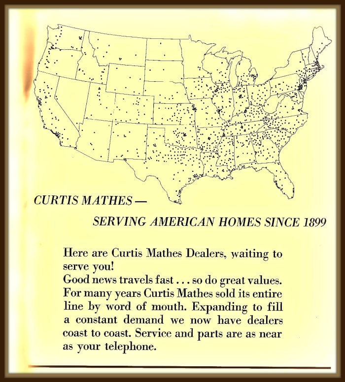 Look at all the Curtis Mathes Dealers, waiting to serve customers back in 1967. Back then good news traveled fast. For many years Curtis Mathes sold its entire line by word of mouth.