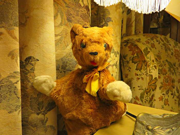 The Character Novelty Co. Brown Bear Puppet was on of many animals that because the mainstay of the companies puppet collection. Used in many Kindergartens across the United States these Puppets were made from the 1930s up to the late 1960s.